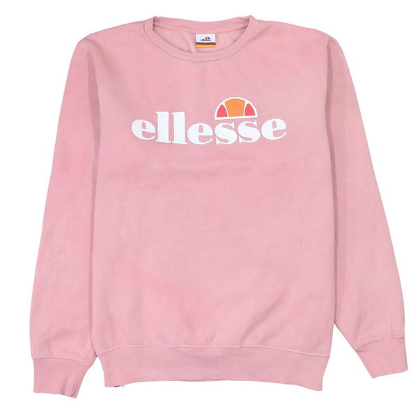Vintage Ellesse 90's Pink Spellout Crew Neck Sweatshirt Medium