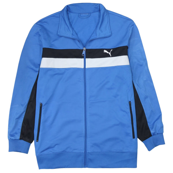 Puma 90's Blue Lightweight Zip Up Sweatshirt Men's Medium Vintage