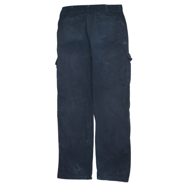 Vintage Wrangler 90's Relaxed Fit Straight Leg Baggy Trousers 36 Black