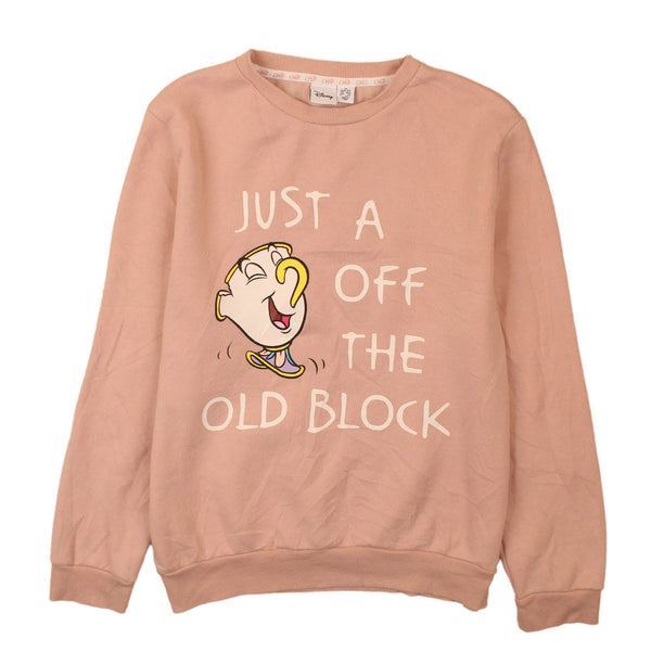Vintage Disney 90s Pink Heavyweight Crewneck Sweatshirt Medium