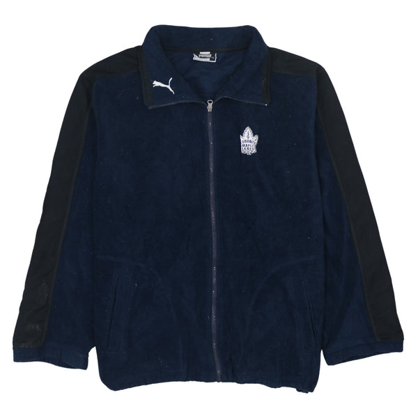 Puma Vintage 90's Hiking Warm Full Zip Fleece Jumper Large Navy Blue