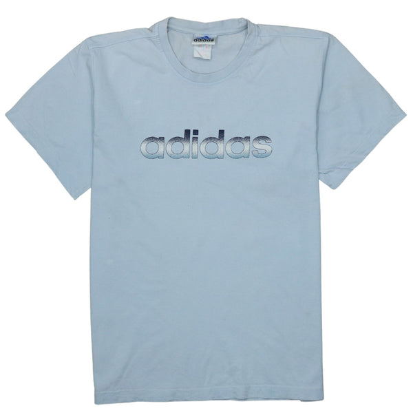Adidas Vintage 90's Spellout Short Sleeve Blue T-Shirt Medium