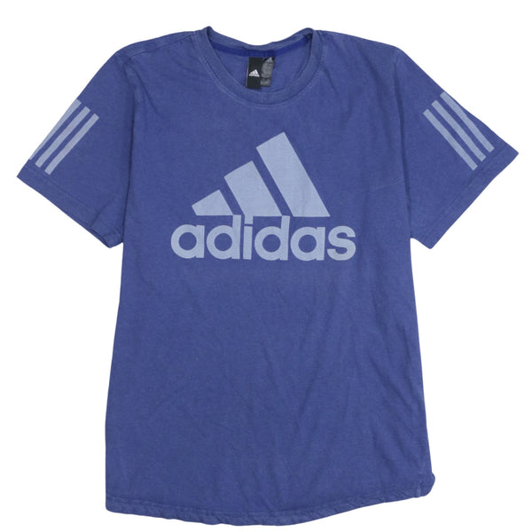 Adidas 90's Spellout Short Sleeves T Shirt XLarge Navy Blue