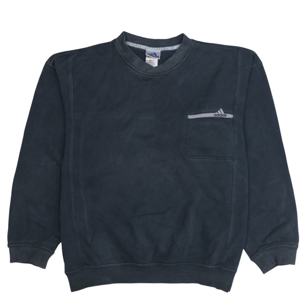 Adidas 90's Lightweight Crew Neck Sweatshirt Large Black