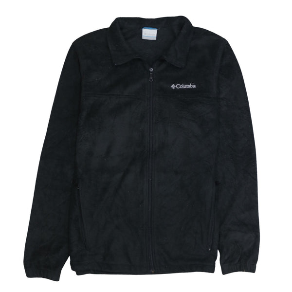 Columbia 90's Hiking Warm Full Zip Up Sweatshirt Large Black