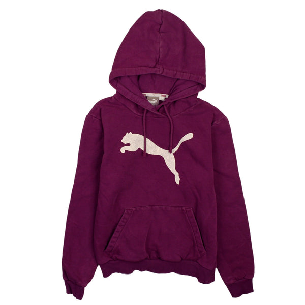 Puma 90's Vintage Spellout Purple Pullover Hoodie Women's Large