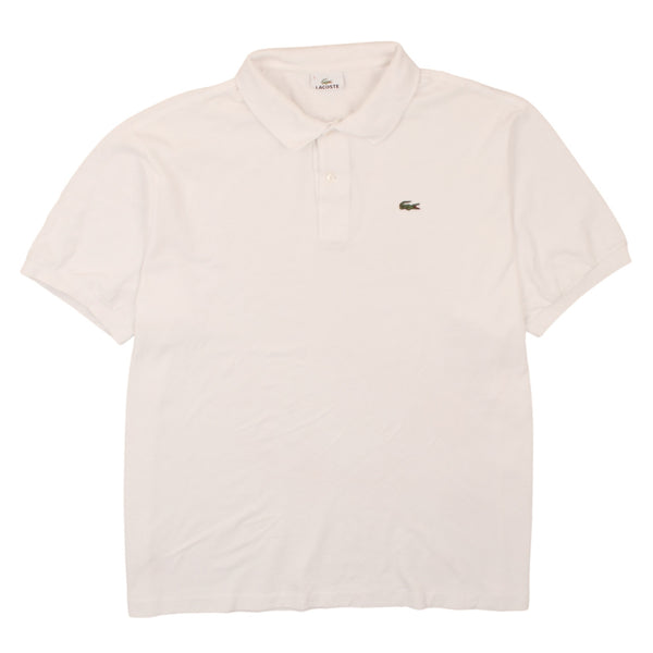 Lacoste 90's Short Sleeves Quarter Button Polo Shirt XXLarge  White