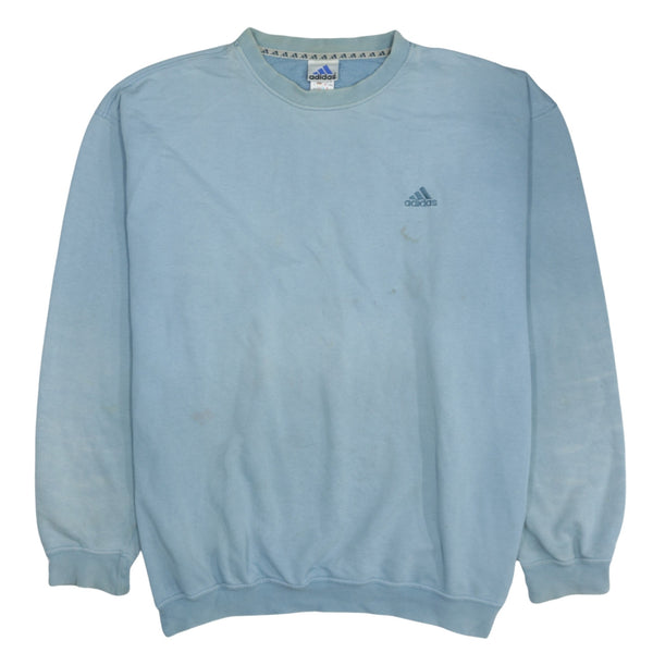 Adidas 90's Lightweight Crew Neck Sweatshirt XLarge Blue
