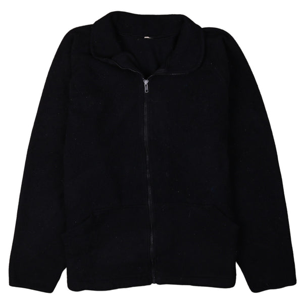 Coola 90's Vintage Black Full Zip Fleece Jumper Men's XLarge