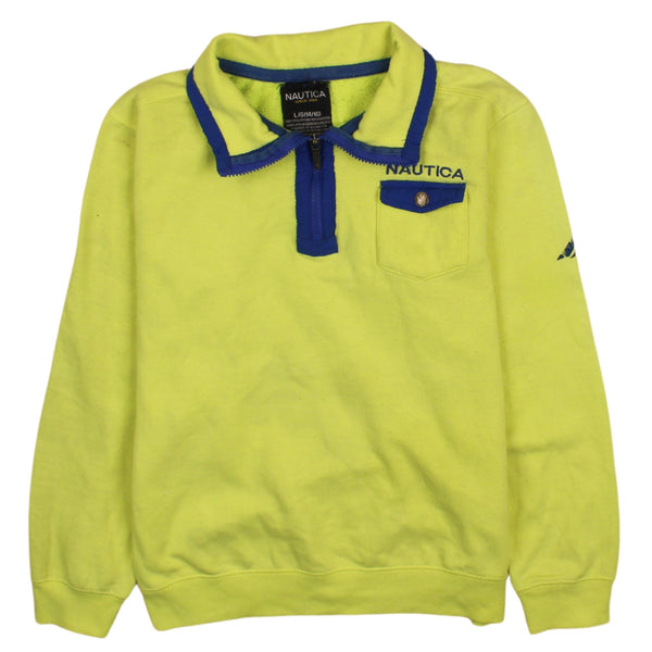 Nautica Vintage 90's Green Quarter-Zip Sweatshirt, Women's Large
