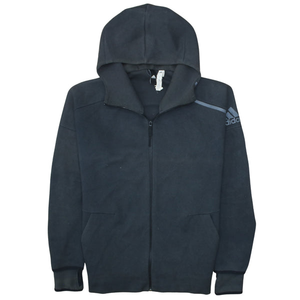 Adidas 90's Lightweight Full Zip Up Hoodie Large Black