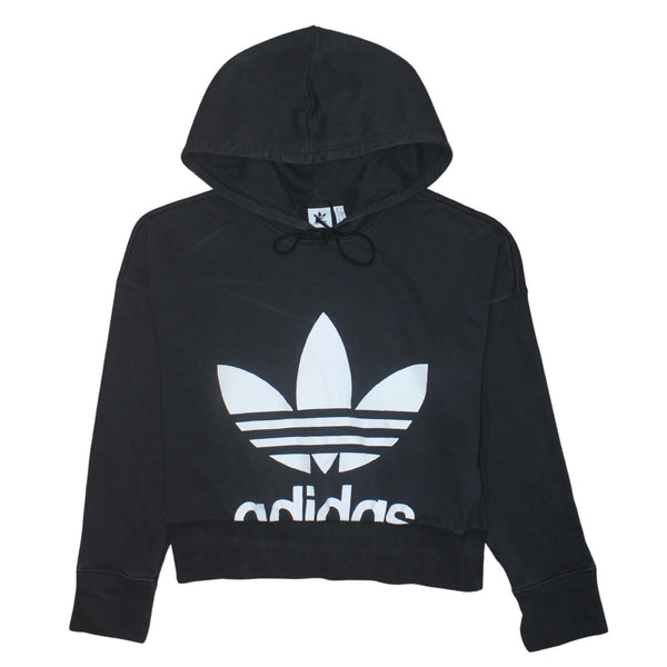 Adidas 90's Spellout Pullover Hoodie Small Black