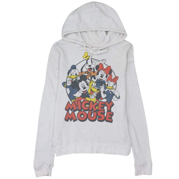 Disney 90's Mickey Mouse & Friends Pullover Hoodie XLarge Beige Cream