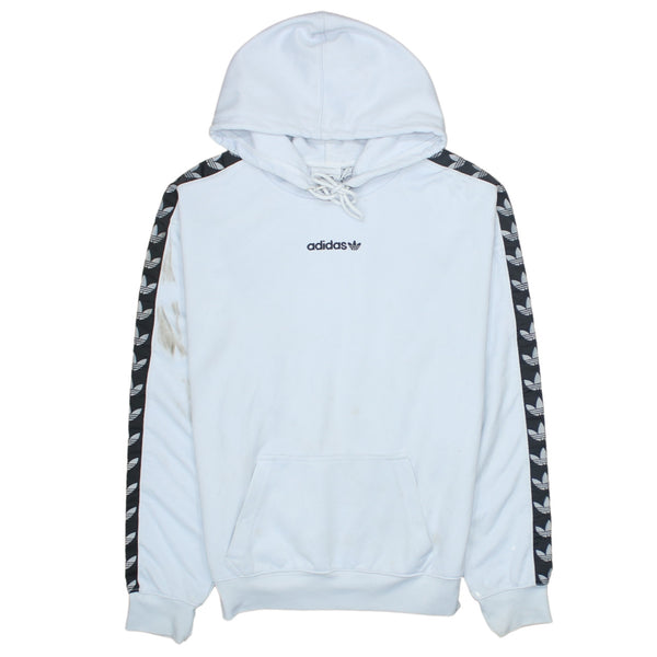 Adidas 90's Drawstring Pockets Pullover Hoodie Small White