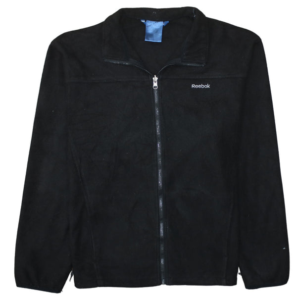 Reebok 90's Hiking Warm Full Zip Up Fleece Jumper Medium  Black