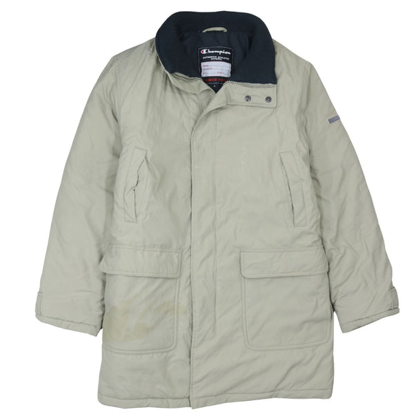 Champion Vintage 90's Beige Cream Full Zip Windbreaker Men's Large