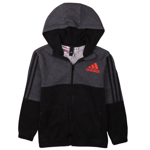 Adidas Vintage 90's Black Striped Sleeve Full Zip Hoodie L, Women's