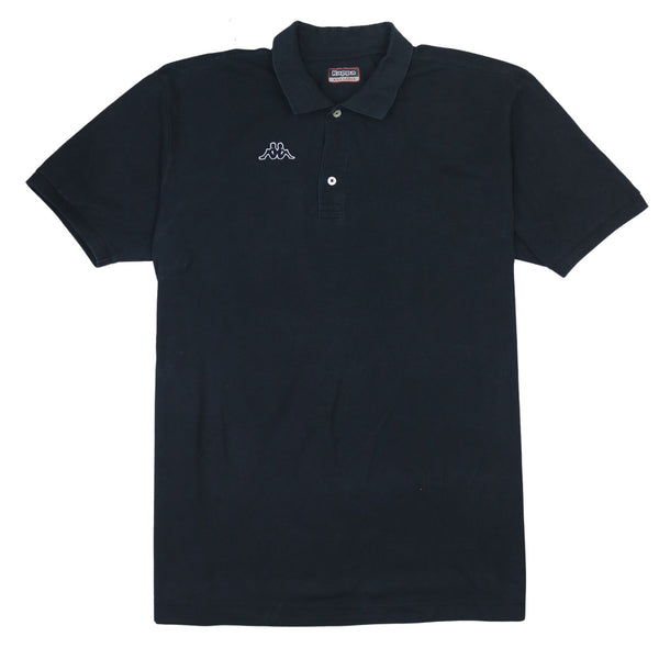 Vintage Kappa 90's Black XXXLarge (3XL) Polo Shirt - Short Sleeves & Quarter Button