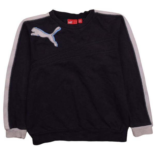 PUMA Vintage 90's Women's Large Crew Neck Sweatshirt, Navy Blue