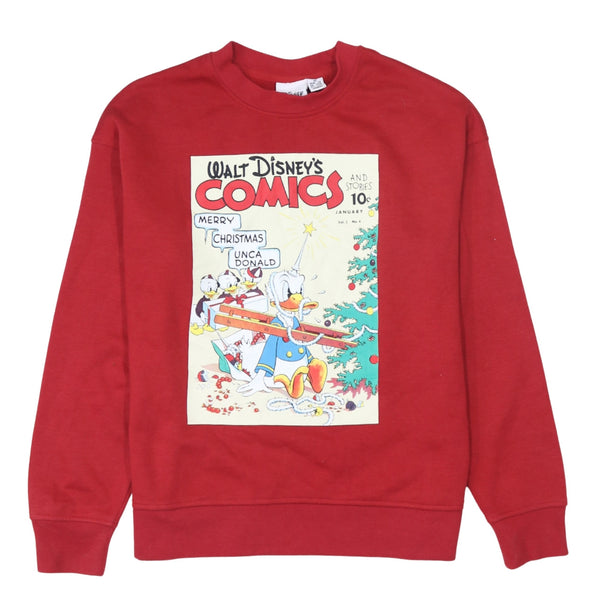 Disney 90's Walt Disney Comics Crew Neck Sweatshirt XSmall Red