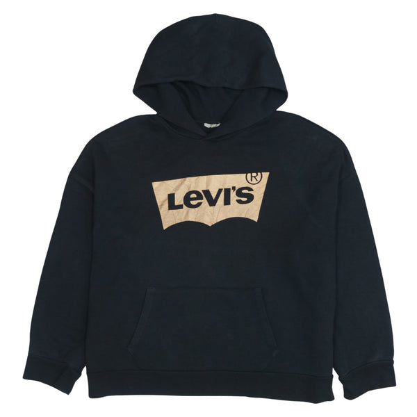 Levi's 90's Black Spellout Pullover Hoodie Large - Vintage Men's Fashion