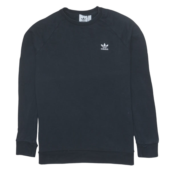 Adidas 90's Vintage Black Crew Neck Sweatshirt Medium