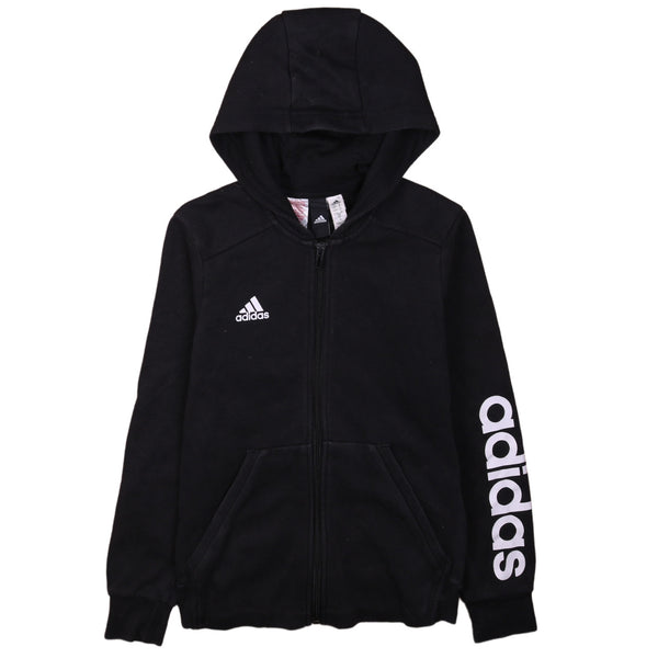 Adidas Women's 90's Vintage Full Zip Up Blue Hoodie, Medium Size