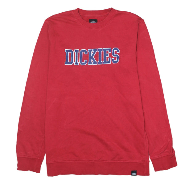 Dickies 90's Spellout Crew Neck Sweatshirt XLarge Red