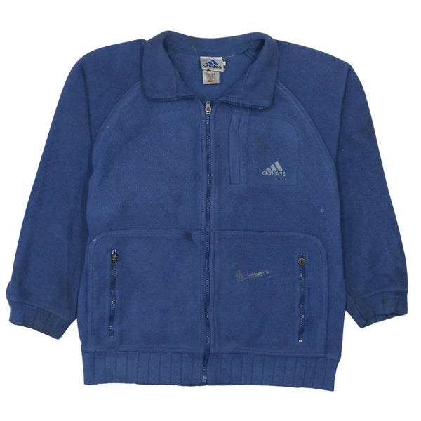 Adidas 90's Lightweight Full Zip Up Fleece Jumper XXLarge  Blue
