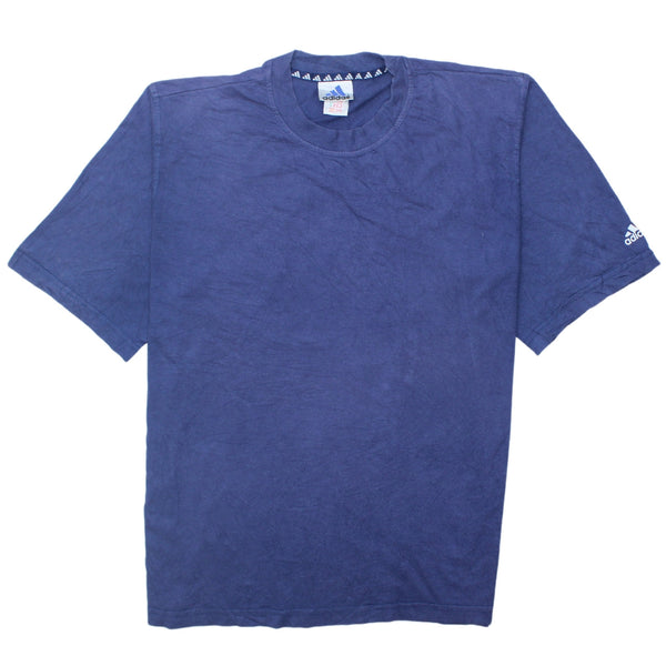Adidas 90's Short Sleeves Crew Neck T Shirt Large Blue