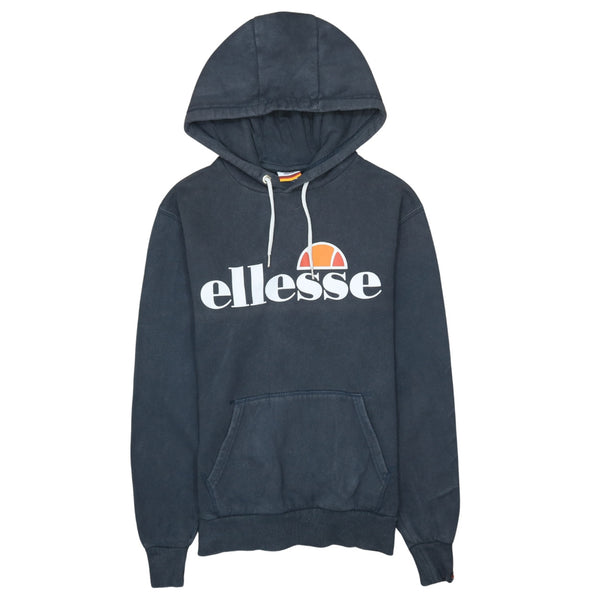Ellesse 90's Spellout Pullover Hoodie Small Navy Blue