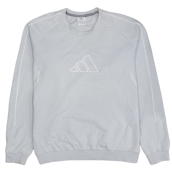 Adidas 90's Spellout Crew Neck Sweatshirt XLarge Grey