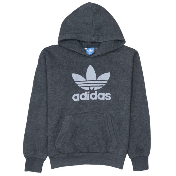 Adidas 90's Spellout Pullover Hoodie XLarge Grey