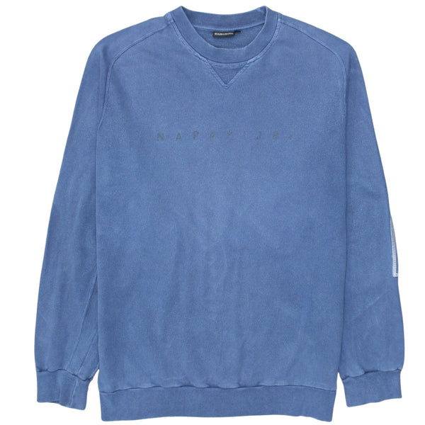 Napapijri 90's Lightweight Crew Neck Sweatshirt Large Blue
