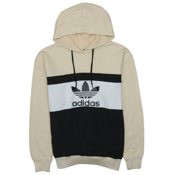 Adidas 90's Spellout Pullover Hoodie XLarge Beige Cream