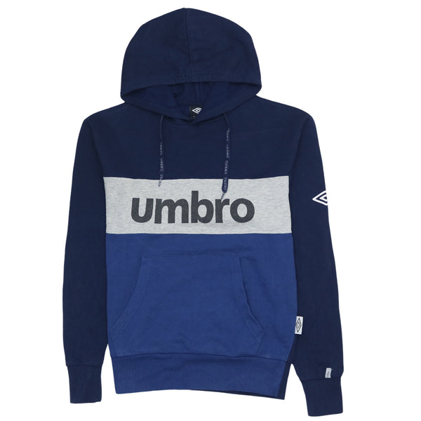 Vintage Umbro 90's Navy Blue Spellout Pullover Hoodie Women's Large