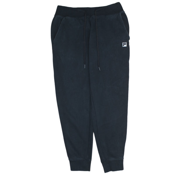Fila 90's Vintage Black Drawstring Joggers Medium