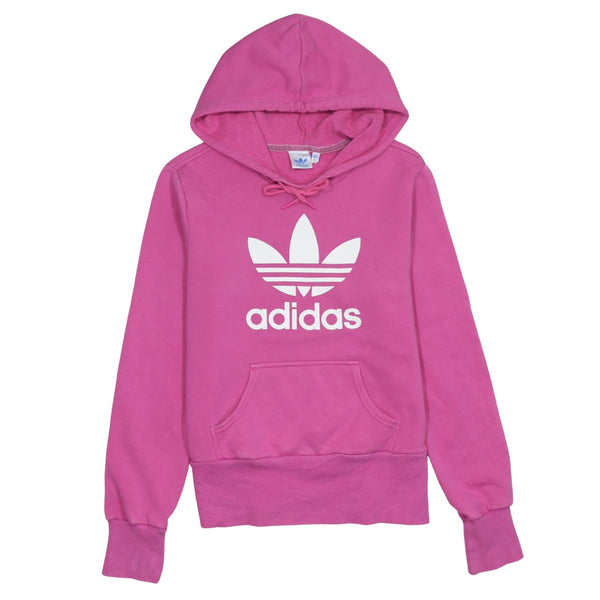 Adidas 90's Spellout Pullover Hoodie XSmall  Pink