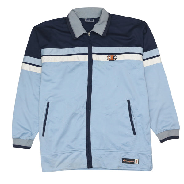 Champion Vintage 90's Lightweight Blue Full Zip Sweatshirt Small Size