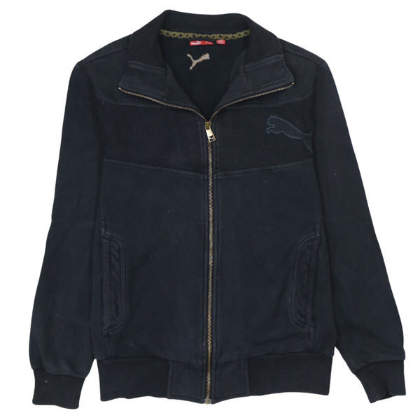 Puma 90's Lightweight Full Zip Up Sweatshirt Small Black
