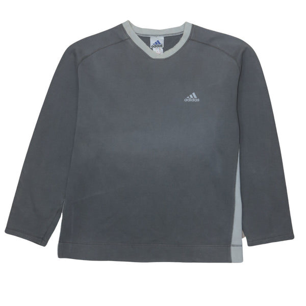 Adidas 90's Vintage Heavyweight Grey Crew Neck Sweatshirt XL