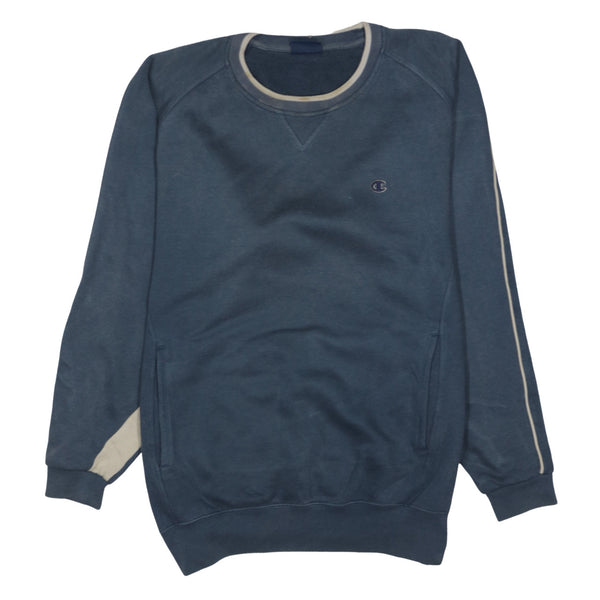 Champion 90's Lightweight Crew Neck Sweatshirt Medium Navy Blue
