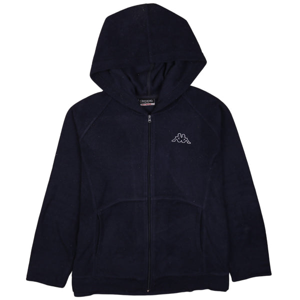 Kappa 90's Hooded Full Zip Up Fleece Jumper XXLarge (2XL) Navy Blue