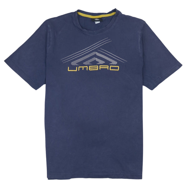 Vintage Umbro 90s Navy Blue Spellout T-Shirt XLarge