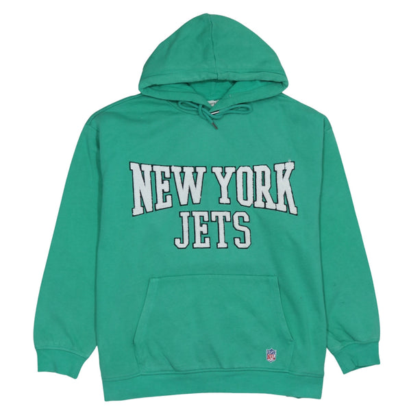 NFL 90's New York Jets Pullover Hoodie XLarge Green