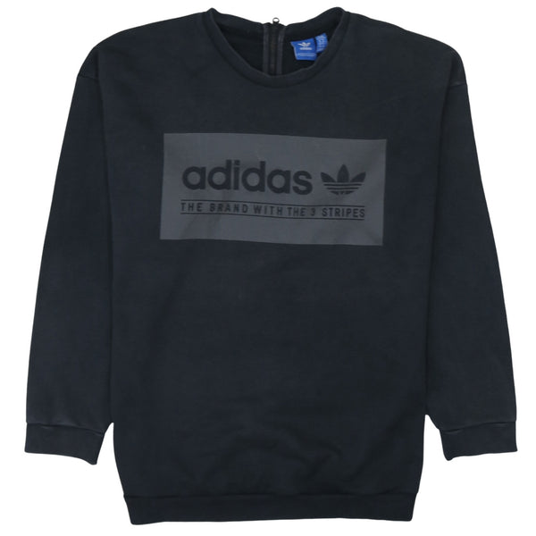 Adidas 90's Spellout Crew Neck Sweatshirt Medium Black