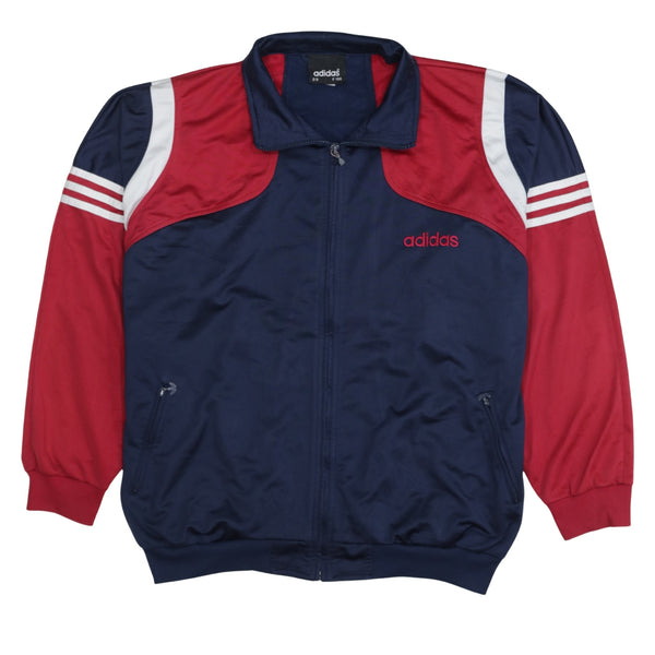 Adidas 90's Lightweight Full Zip Up Sweatshirt XLarge Navy Blue