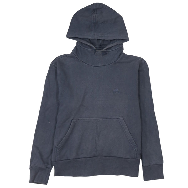 Adidas 90's Drawstring Pockets Pullover Hoodie Medium Black