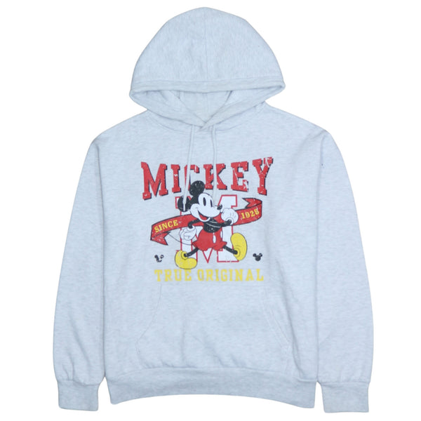 Diseny 90's Mickey Mouse Pullover Hoodie Small Grey