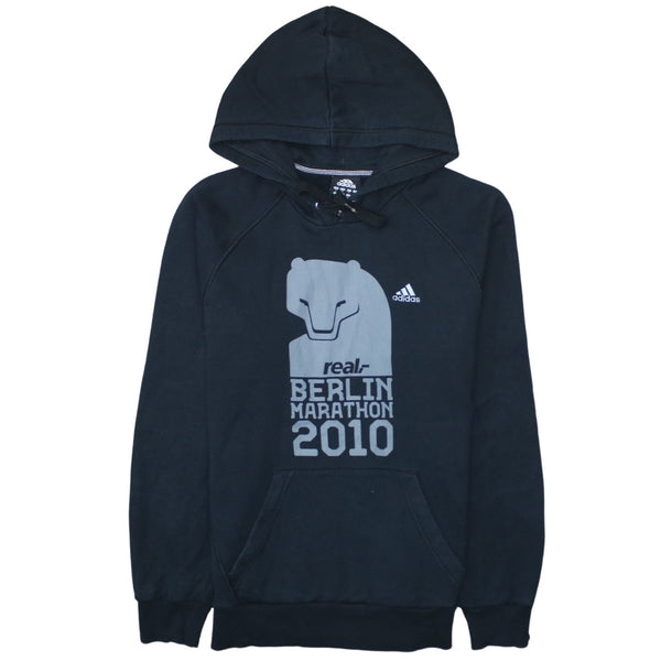 Adidas 90's Real Berlin Marathon 2010 Pullover Hoodie Small Black